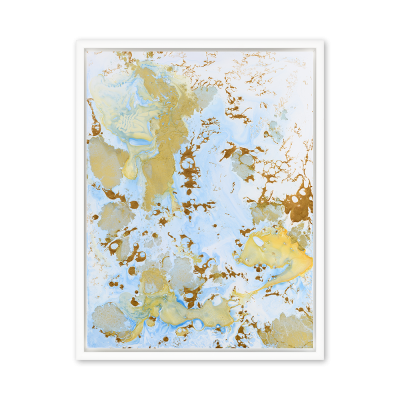 Ciel d’or et d’azur – Œuvre originale d’art abstrait par Ekaterina Grivet