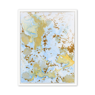 Ciel d’or et d’azur – Œuvre originale d’art abstrait par Ekaterina Grivet